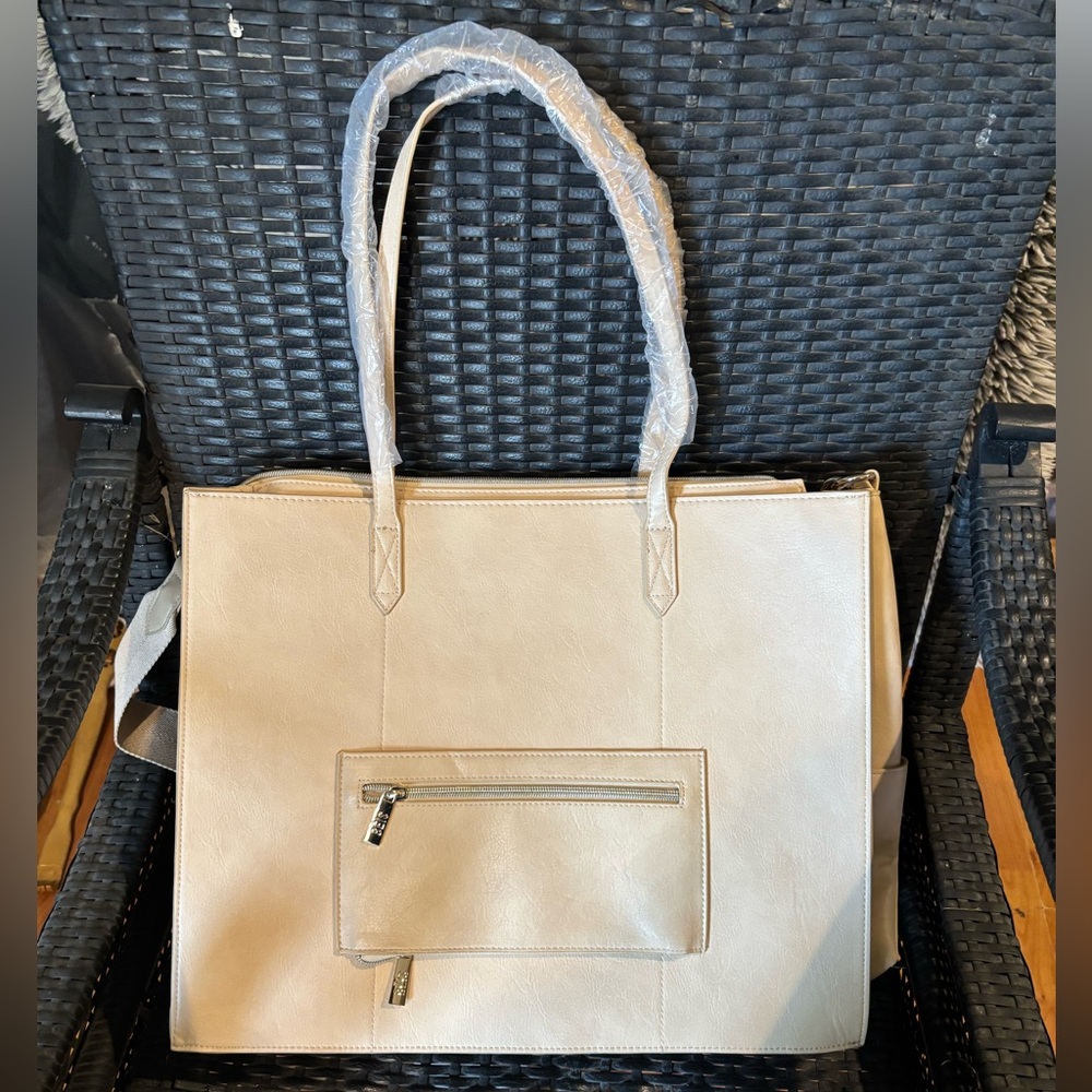BEIS Cream Work Tote
